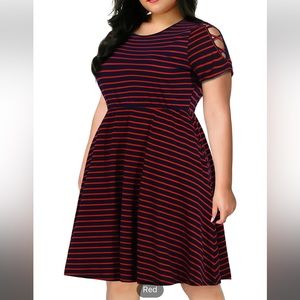 Striped Cross Cross Dress